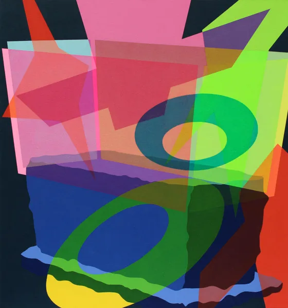Stone Cube No. 3, 2018, 150x140 cm, acrylic on canvas