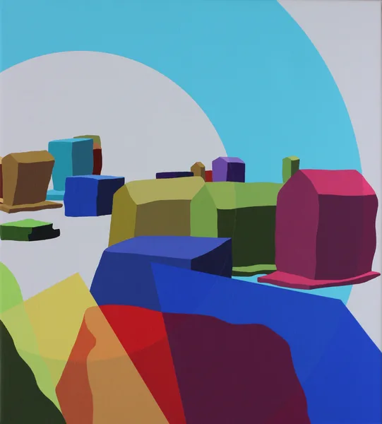 Stone Sleepers No. 20, 2022, 90 x 100 cm, acrylic on canvas