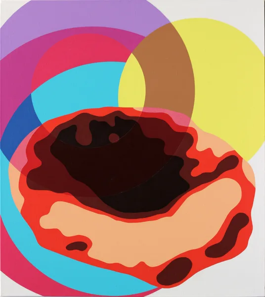Stone Sun No. 10, 2022, 100 x 90 cm, acrylic on canvas